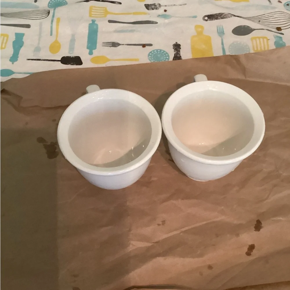 Pottery Barn 2 large cups /Mugs